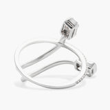 Triple crossover diamond ring