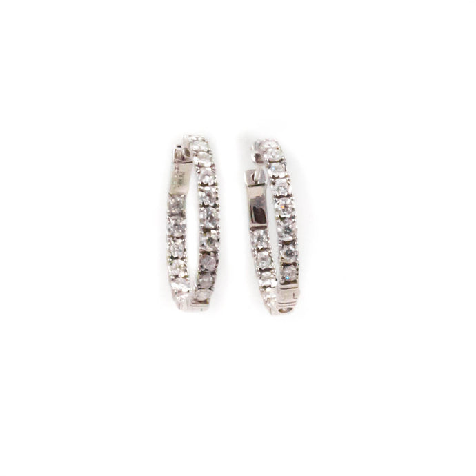 Round Diamond Hoops