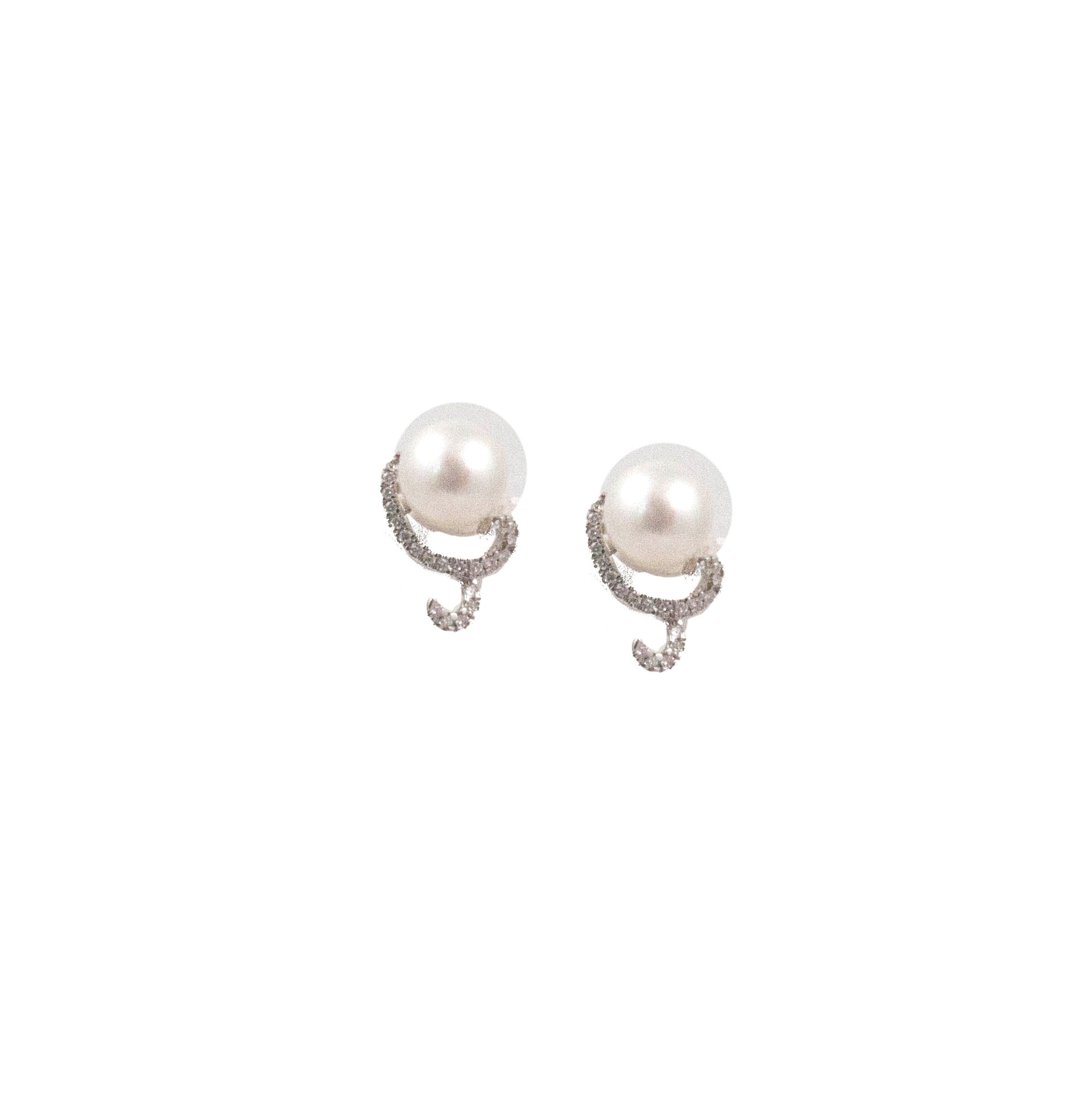 Pearl and Diamond Earrings