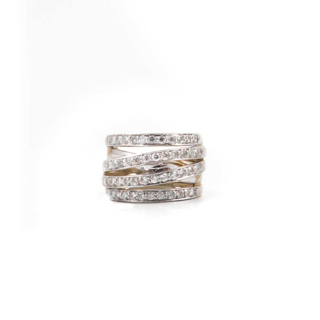 Crossover Diamond Ring