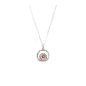 Tourmaline and Diamond Pendant