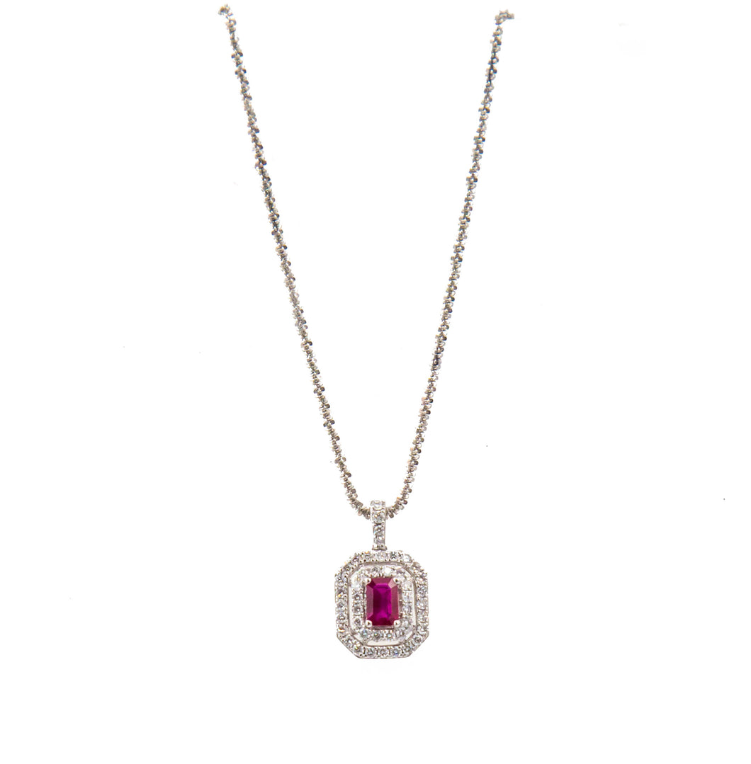 Ruby and Diamond Pendant