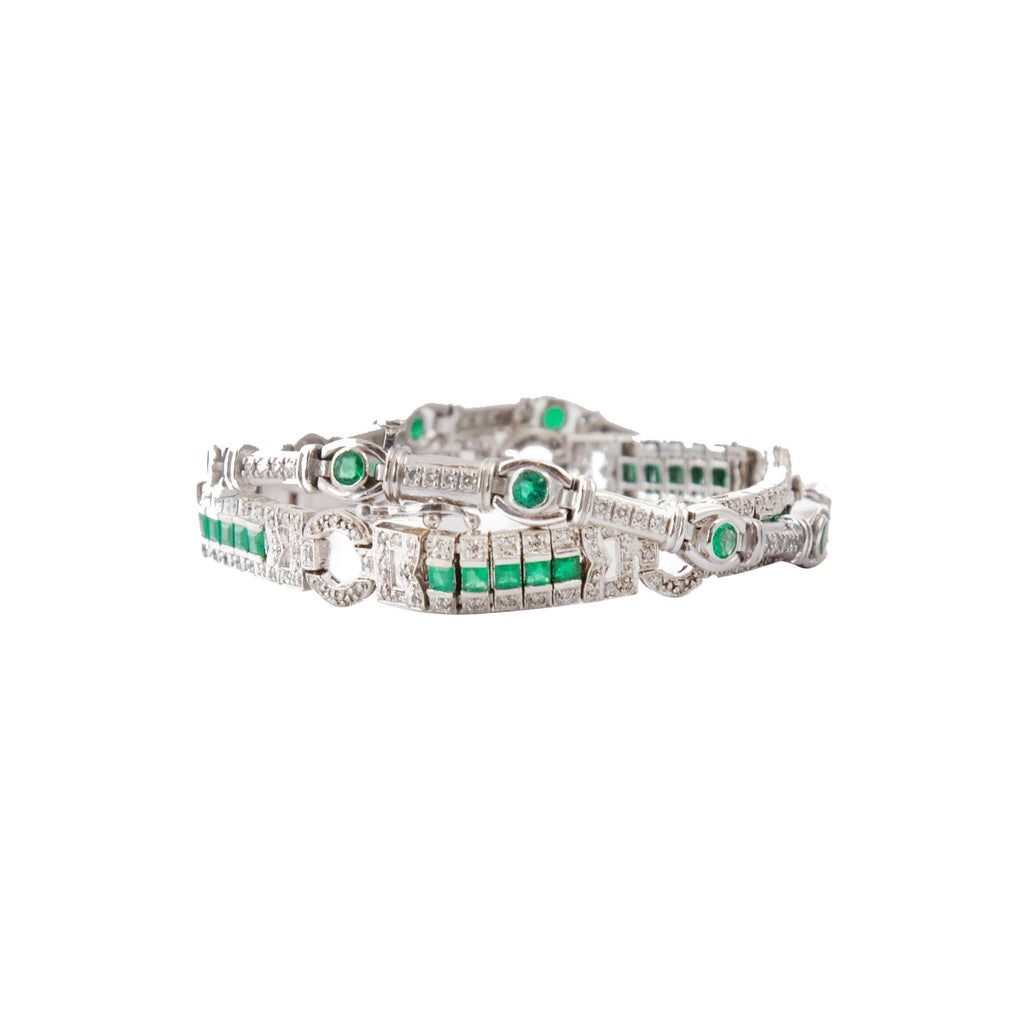 Emerald & Diamond Bracelets