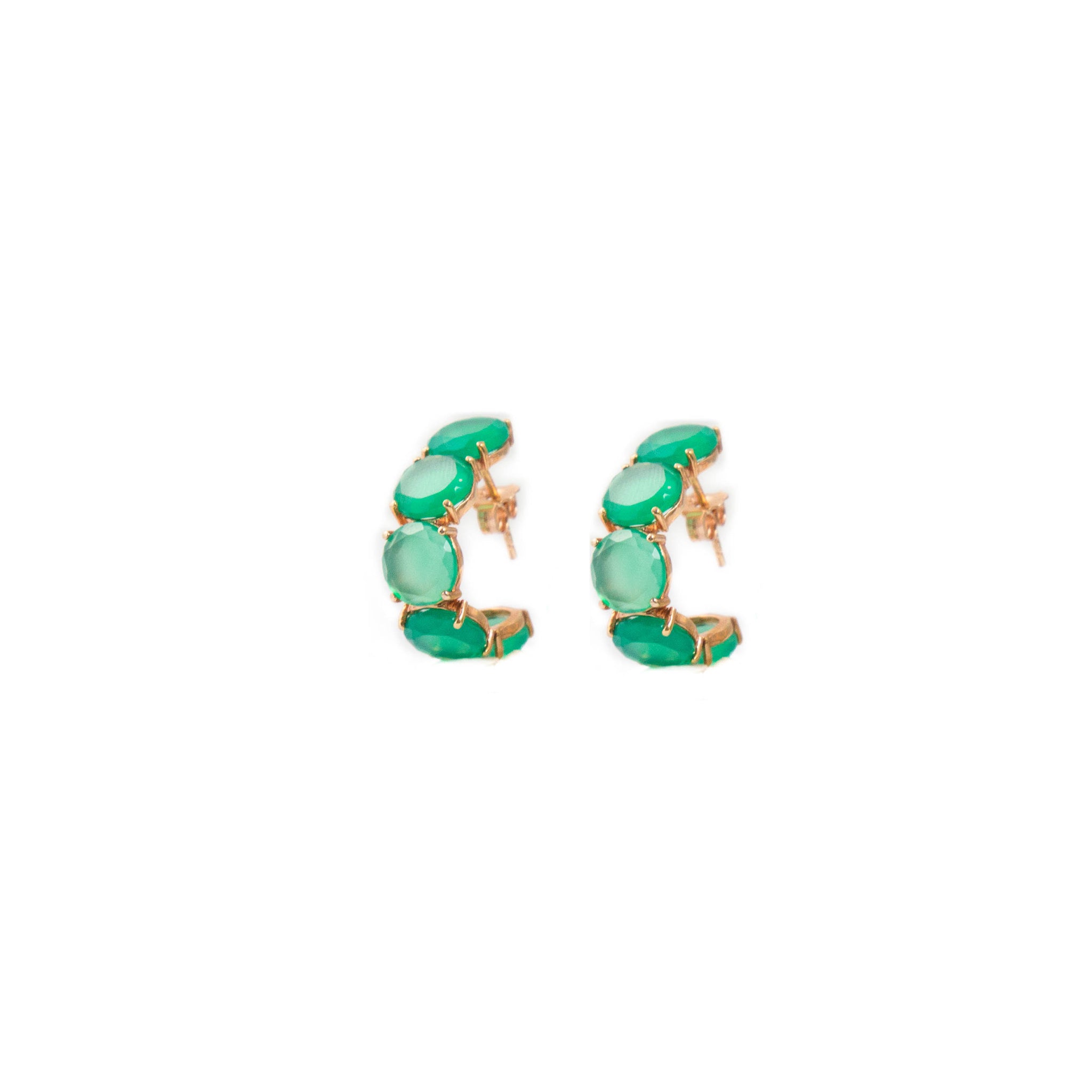 Green Chalcedony Earrings