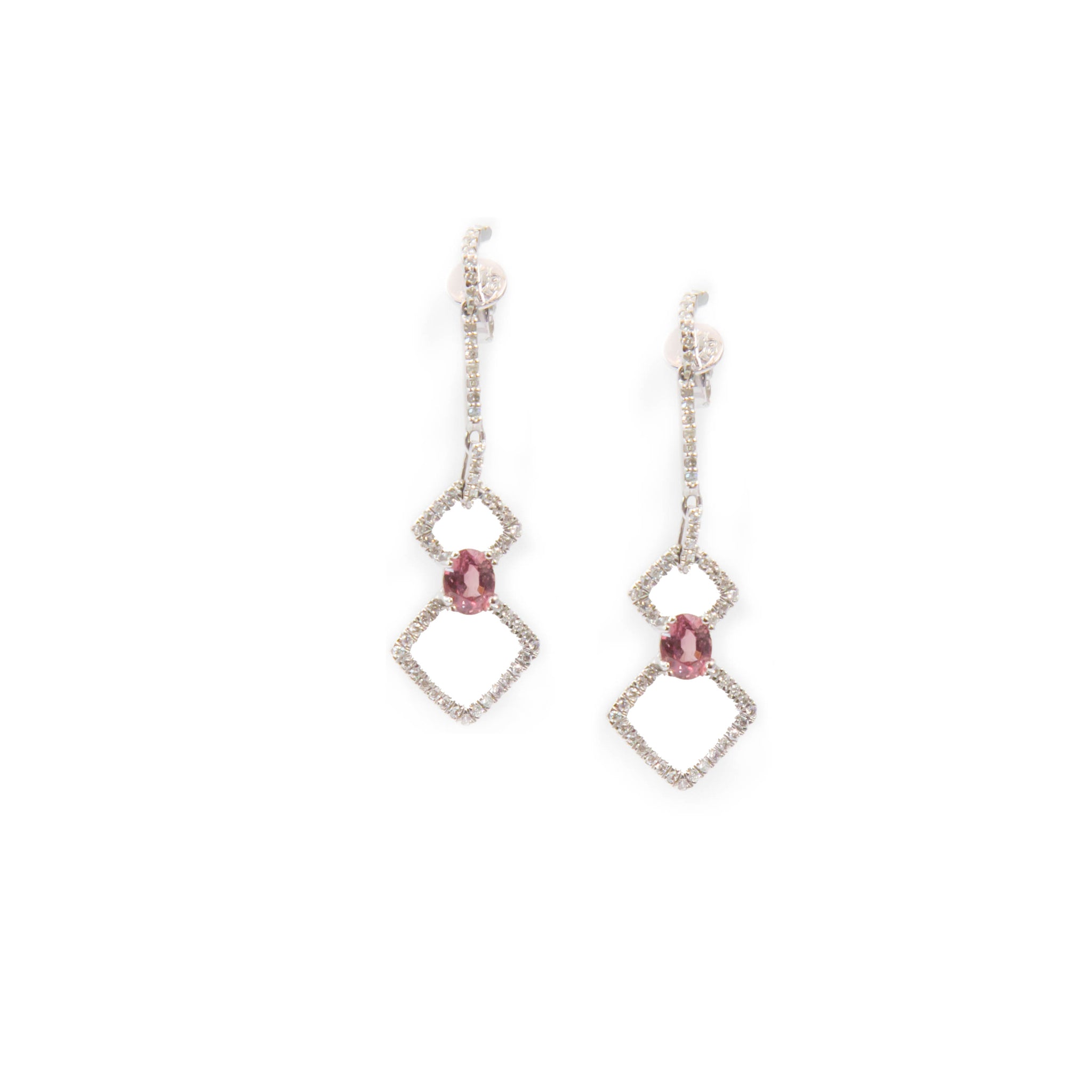 Padparadscha Sapphire Drop Earrings