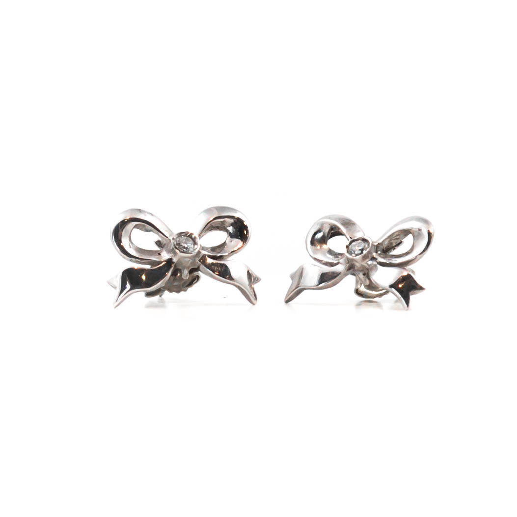 Diamond Ribbon Earrings