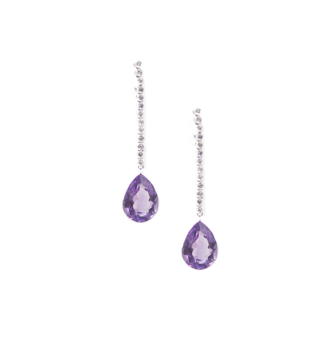 Amethyst Pear Drops Earrings