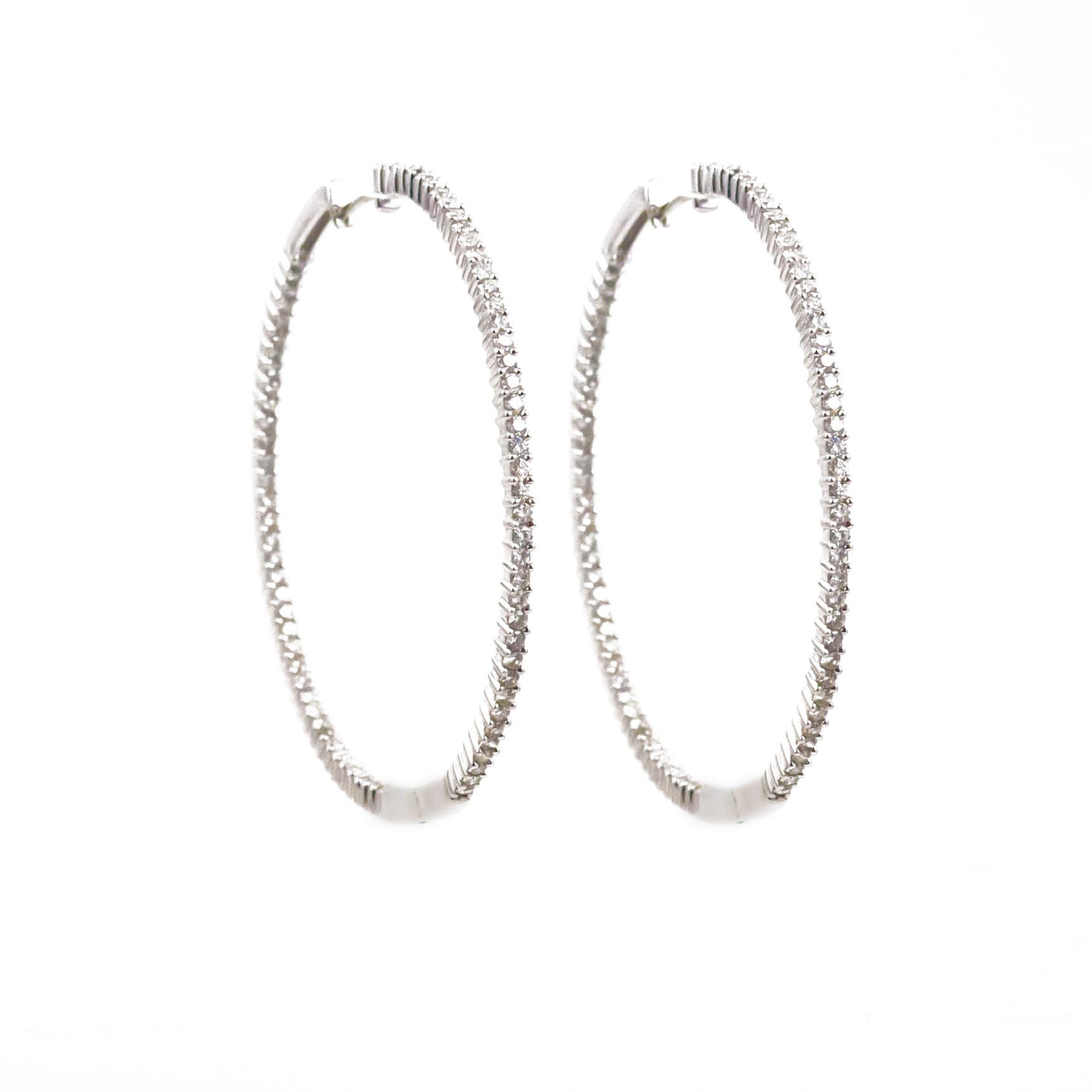 Large Diamond Hoops