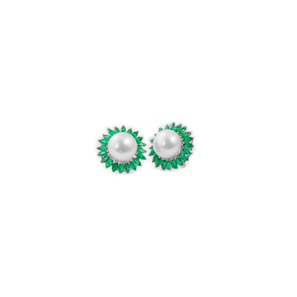 Pearl and Emerald Earrings