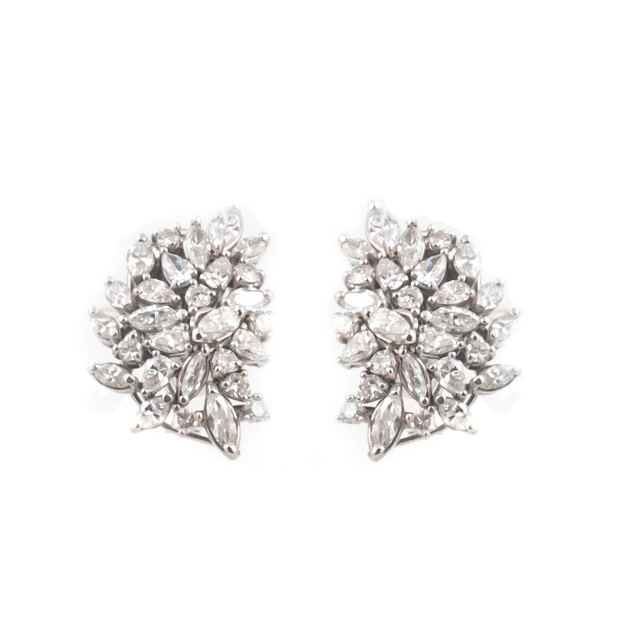 Diamond Cluster Earrings