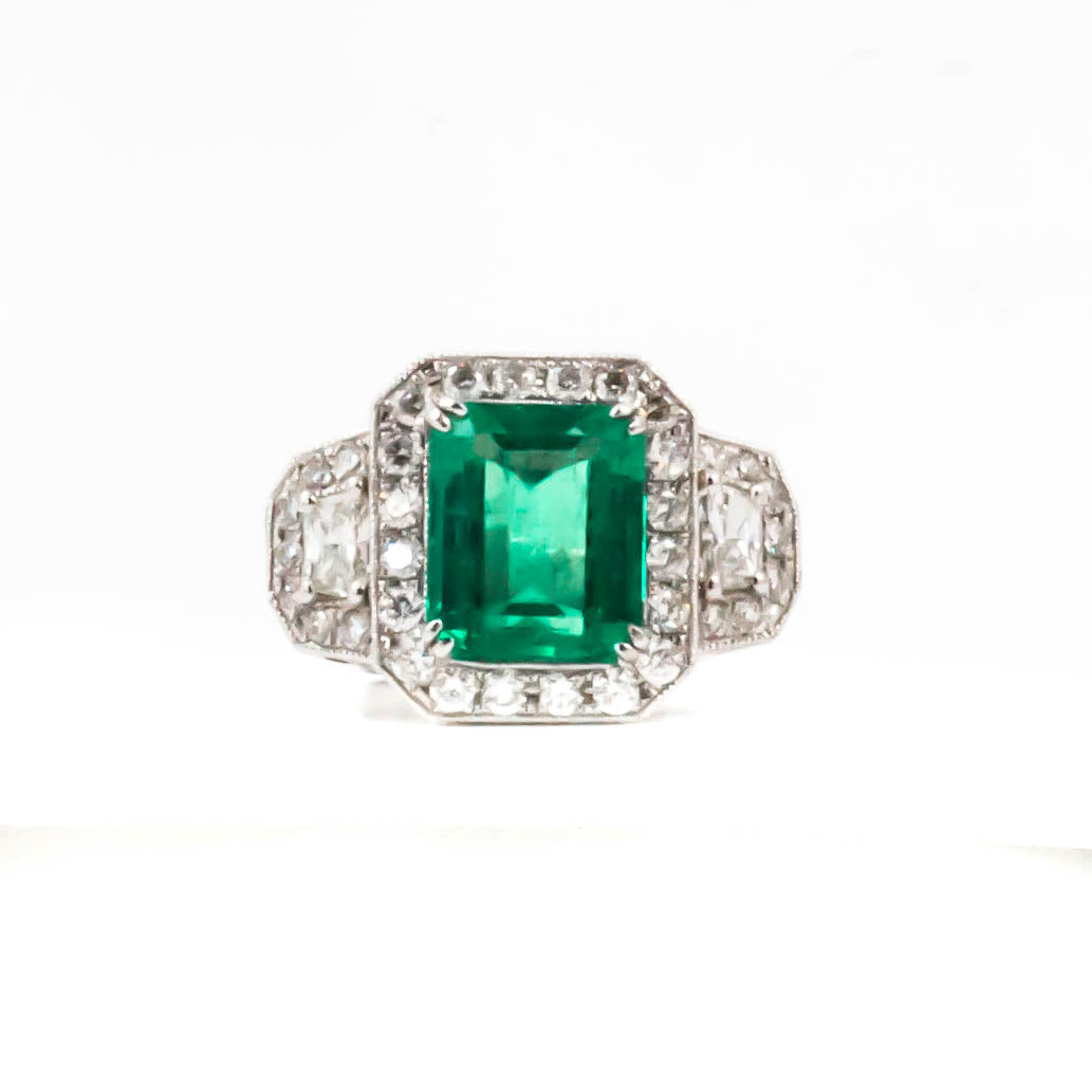 Emerald and Diamond Ring