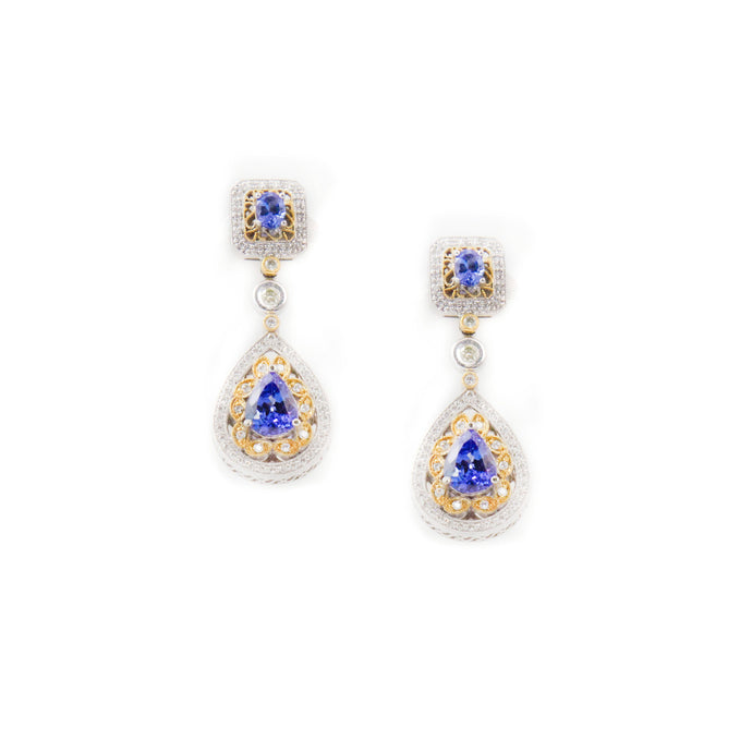 Tanzanite and Diamond Earrings