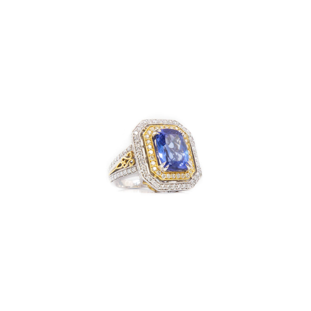 Tanzanite and Diamond Ring
