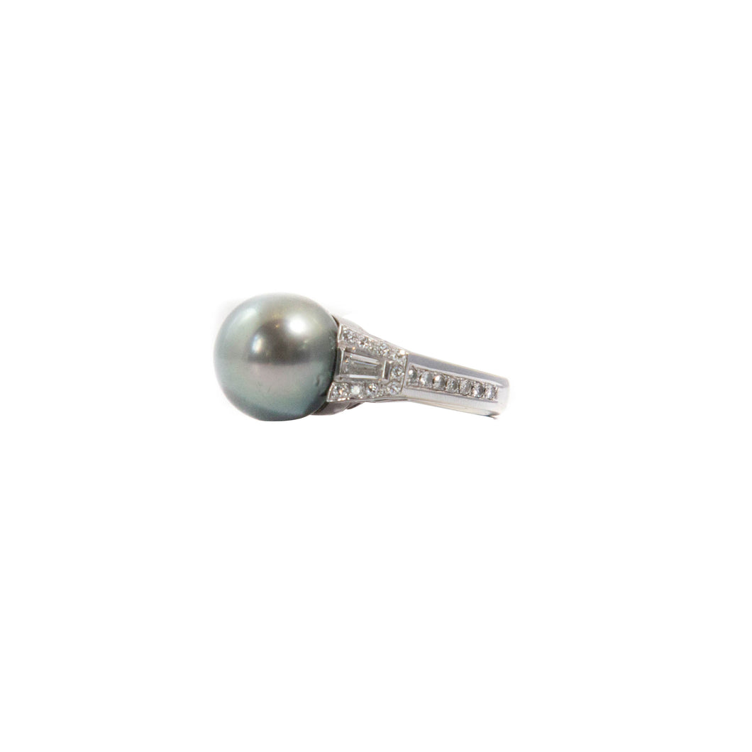 South Sea Pearl Diamond Ring